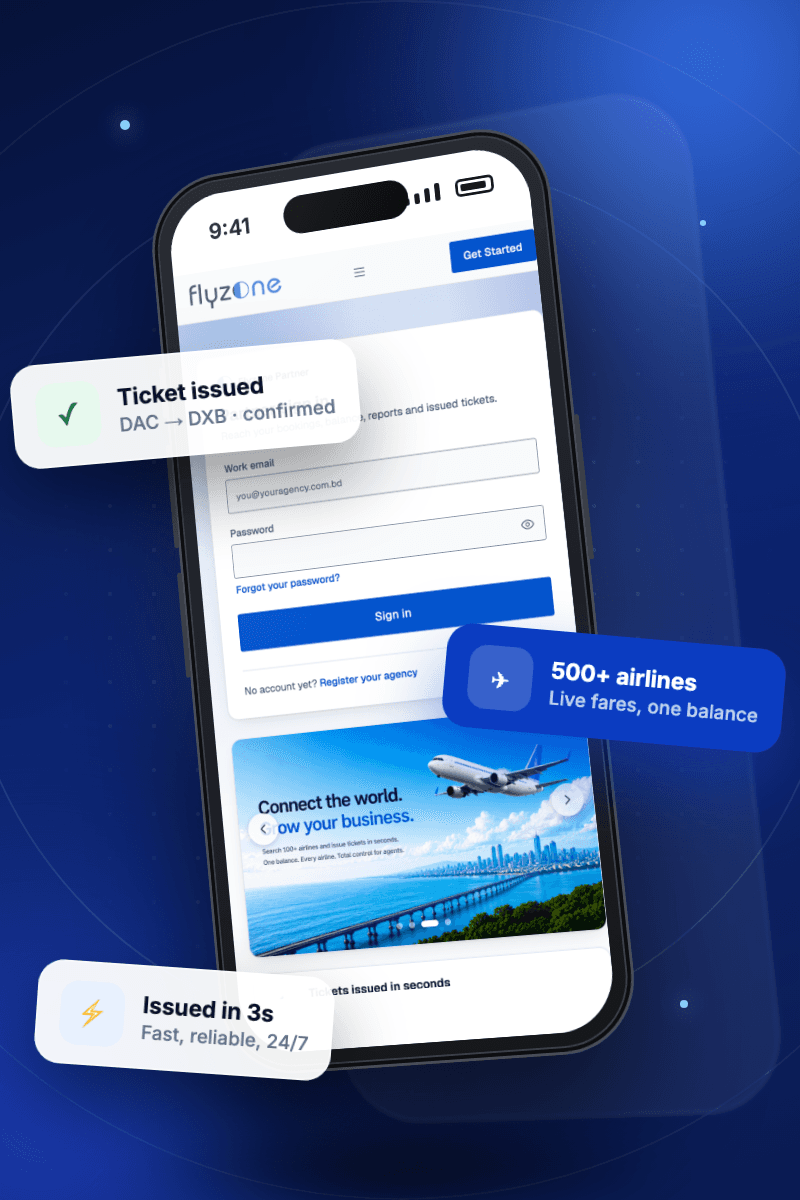 Mobile view of the Flyzone platform built by i2G Solutions